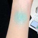 Mint diffuse pink blue small pink frame nine-color eyeshadow palette low saturation clear mint green pearl matte gentle pure des