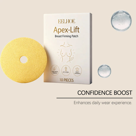 10 Pcs Breast Lifting Patch Firming & Shaping Skin Care Hydrolyzed Collagen Infused Invisible & Comfortable Wear for Women