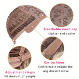 Fashionable short brown mixed color straight hair wig for woman