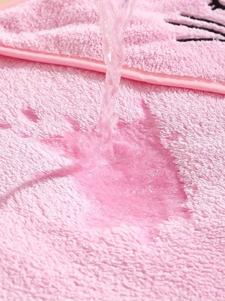 Coral Velvet Kidsren's Cape Bath Towel Newborn Bath Wrap Bath Towel Cute Cartoon Cape Bathrobe