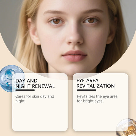 Dual-Effect Day & Night Skincare Kit - Hydration & Moisturization, Skin Barrier Protection, Full Face & Eye Care Set