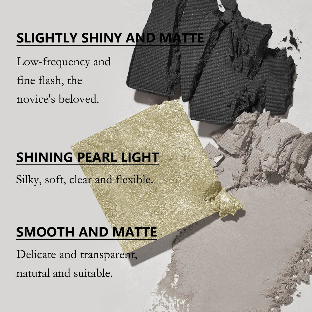 12 Color Matte Eyeshadow Plate Eye Makeup Waterproof Durable Sequins Metal Earth Color Natural Eye Shadow Makeup