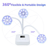 Portable USB UV LED Nail Lamp for Gel Nail Polish - Fast Drying Nail Dryer, Japanese Lotus Style, Hands Safe