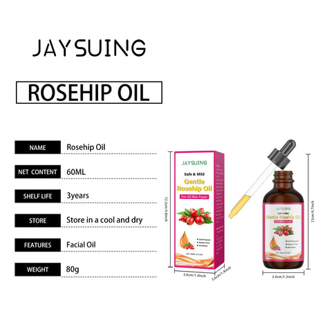 Rosehip Oil for Face Organic Anti-Aging Acne Scar Treatment Fade Fine Line Lifting Firming Moisturizer Wrinkle Reduction Essence