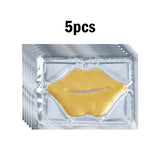 5/10/20/30pcs Pink Gold Crystal Collagen Lip Mask Plump Lips Moisturizing Nourishing Lip Patches Lips Plumper Skin Care Products