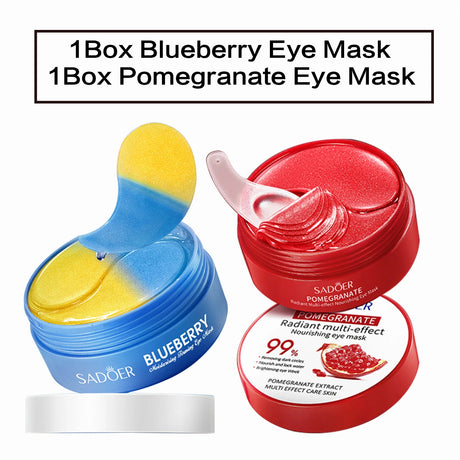 Pomegranate Eye Mask Multi-Effect Nourishing And Moisturizing Eye Patch for Hydrating the Eye Area 60pcs/bottle-1 bottle