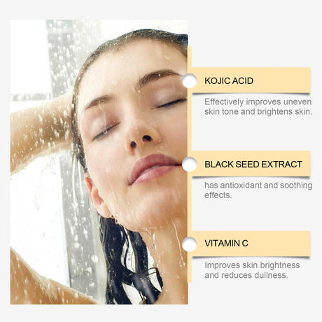 Collagen Shower Gel Brighten Body Lighten Fine Lines Oil Control Lasting Fresh Hydrating Skin Exfoliator Kojic Acid Body Wash