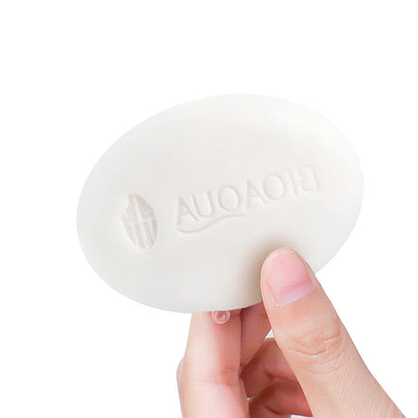 BIOAQUA White Rice Raw Pulp Facial Soap Face Wash Foam Facial Cleanser Moisturizing Whitening Body Bathing Handmade Soap