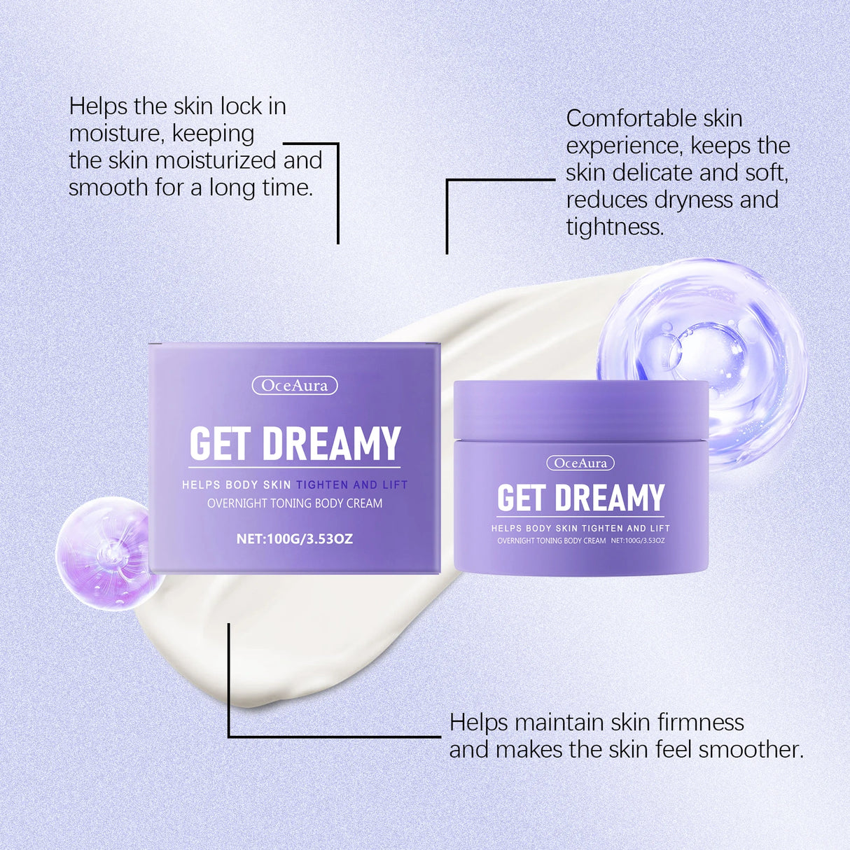 Shaping Cream Improve Sagging Skin Lifting Firming Deep Moisturizing Waist Buttock Thigh Tightening Overnight Toning Body Cream