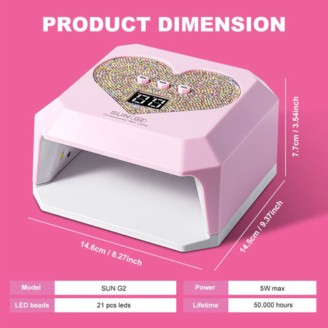 Portable Nail Dryer Lamp UV Light For Nails Eyes Protection 21LEDs UV Lamp for Gel Nails Polish Curing Dryer Home Salon Tool USB