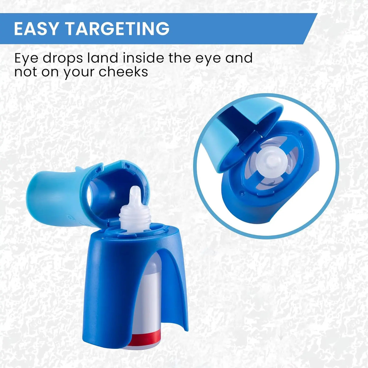 Reusable Eyedrops Holder Eye Drops Bottle Helper Eye Ointments Drops Holder Device Eyedrop Guide Aid Help Applicator Care Tool