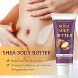 Shea Butter Body Cream, 24-Hour Moisturizing, Makes Skin Softer and More Elastic, Tightens Skin, Nourishing Body Massage, Suitable for Dry, Cracked, Light Beige Skin