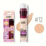 12 Color Liquid Concealer Moisturizing Rotating Sponge Head Concealer Long Lasting Lightweight Multi-use Foundation Makeup