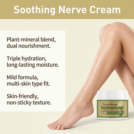 Magnesium Soothing Cream Nerves Relief Long-Lasting Hydration Prevent Drying Moisturizing Body Cream