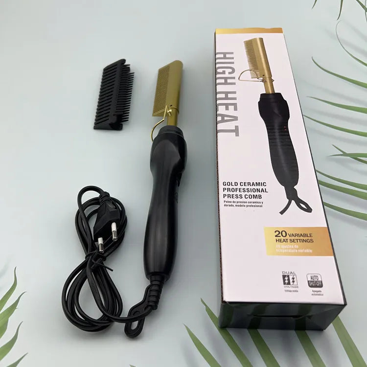 Hot Comb Hair Straightener Brush Hot Comb Pressing Electric Heat Electric Hair Brushes Styling Tools
