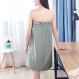 Wearable Cotton Bath Towel for Men and Women, Bath Skirt Wrap with Button, Shower Sauna, Spa Body Robe, Beach Towel, 140x70cm