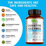 Digestive Enzymes Supplement - Digestion and Intestinal Health for Adults Men and Women, Promotes Nutrient Absorption
