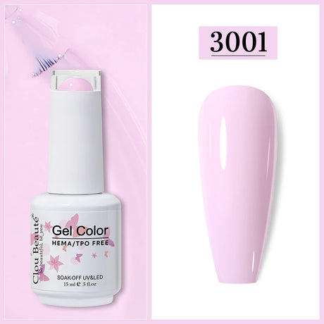 Clou Beaute Gel Nail Polish Neon Brown Royal Blue Red Green Pastal Nude Nail Art Varnishes Gel Lacquer HEMA/TPO FREE UV Gel Nail