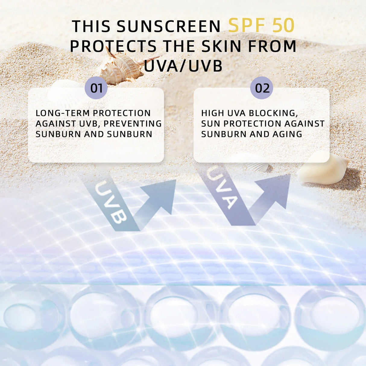 100ml  SPF 50 Sunscreen Setting Spray Sheer Setting Mist Sunscreen Spray Facial  Skin Care Lightweight & Non-Greasy