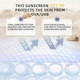 100ml  SPF 50 Sunscreen Setting Spray Sheer Setting Mist Sunscreen Spray Facial  Skin Care Lightweight & Non-Greasy