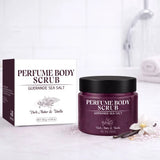 120g Sea Salt Perfume Exfoliating Body Scrub for Smooth Skin Body, Brighten Skin Tone,Amber & Vanilla Scent, Coral Rose Scent