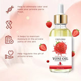30ml Yoni Oil, Strawberry Scented, Natural & Plant-Based, PH Balance, Odor Eliminator, Feminine Care, Moisturizer