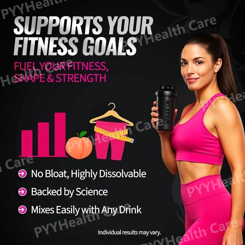 Creatine Powder for Women Booty Builder with Collagen Peptides BCAA L-Glutamine Unflavored Post-Workout Recovery Elasticity