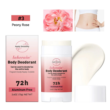 New Whole Body Deodorant Invisible Cream Stick 72 Hour Odor Control Aluminum Free Baking Soda Free Skin Care