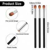 3 Pack Professional Eye Makeup Tools Flat Concealer Brush Small Blending Eyeshadow Brush Portable Mini Eyebrow Concealer Brush Set For Women Daily Makeup