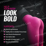 Creatine Powder for Women Booty Builder with Collagen Peptides BCAA L-Glutamine Unflavored Post-Workout Recovery Elasticity