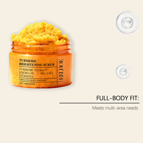 EELHOE Turmeric Scrub Lighten Skin Brightening Products Full Body Cleaning Dead Skin Remover Smooth Sea Salt Exfoliating Scrub