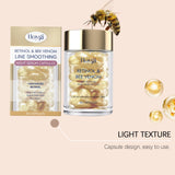 Retinol Bee Venom Facial Capsules Anti-Wrinkle Firming Smoothing Moisturizing Facial Skin Anti-Aging Night Serum for Face & Neck