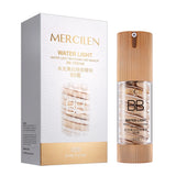 Mercilen Water Glow Long-Lasting Essence Bb Cream Cc Cream 40g, Brightening and Moisturizing Facial Makeup, Long-Lasting Moisturizing Concealer, Evens Out Skin Tone, Natural and Seamless, Suitable for Multiple Skin Tones, Lon