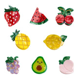 Cute Acetic Acid Strawberry and Watermelon Fruit Series Mini Hair Clips Sweet and Girly Small Size Bangs Hair Clips for Women