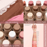 Makeup Face Brown Bronzer Contour Stick Contouring Bronzer Stick Highlighter Brightening Blusher Stick Rouge Cream Concealer Pen