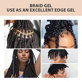 Styling Braiding Gel Wax Carbomer Long Lasting Strong Hold Pomade Anti-Frizz Smooth Hair Finishing Shaping Hair Edge Control