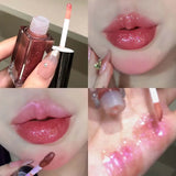 HERORANGE Glittering Mirror Lip Glaze, Watery Shimmering Light Lip Gloss Makeup 6 Colors, Hydrating Moisturizing, Long Lasting