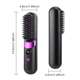 Wireless Electric Hot Comb Straight Hair Straightener Comb Straightening Brush Negative Ion Anti-Scalding Styling Tool