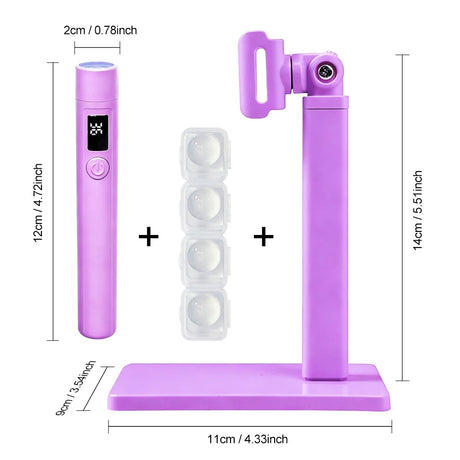 Professional Nail UV LED Lamp Desk With Display Rechargeable Portable Mini Nail Dryer Stand UV Lamp for Nails Art Removable
