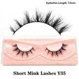 Half Lashes Mink Eyelashes Fluffy Soft False Eyelashes Wispy Cross Mink Eye Lashes Natural Short Mink Eyelash Extension Makeup
