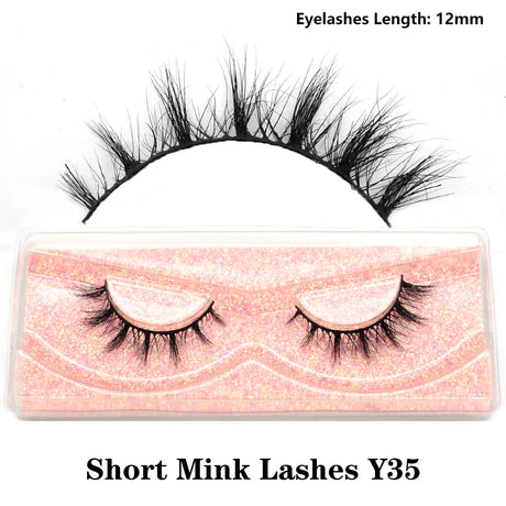 Half Lashes Mink Eyelashes Fluffy Soft False Eyelashes Wispy Cross Mink Eye Lashes Natural Short Mink Eyelash Extension Makeup