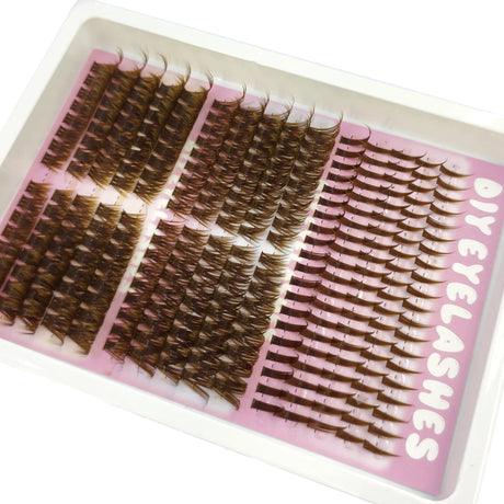 AMSDCN  40P-120Pnaturally 240 clusters  Spikes Brown eyelash clustersfaux cils eyelash extensions Wispy Lashes