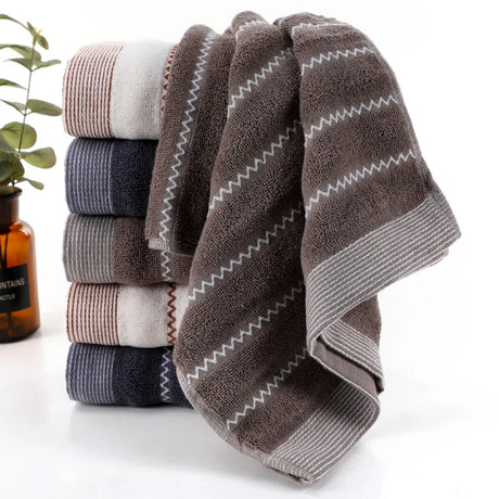 1/2/3PCS Bathroom Cotton Towel Sets Household Towels Wave Bath Hand Face Towels Soft Absorbent Towels Christmas Gift Towels Set