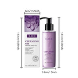 Grape Seed Cleansing Oil Makeup Remover for Sensitive Skin Non-Tightening Deep Purifying Hydrating Refreshing Facial Oil Control