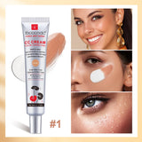 45ml Color Correcting CC Cream Facial Centella Asiatica Repair BB Cream Natural Concealer Whitening Liquid Foundation Cosmetics