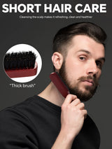 Hair Styling Comb & Brush Set, Boar Bristle Teasing Brushes & Tail Combs, Edge Control Styling Tools，Nylon Bristles, ABS Handle