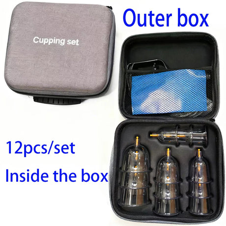 24Pcs Cupping Relax Set Multiple Sizes of Vacuum Cups with Hand Pump and Detailed Cupping Manual Massage Cupping Set for Massage