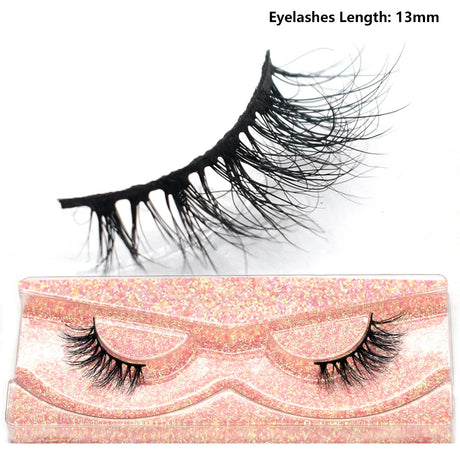 Half Lashes Mink Eyelashes Fluffy Soft False Eyelashes Wispy Cross Mink Eye Lashes Natural Short Mink Eyelash Extension Makeup