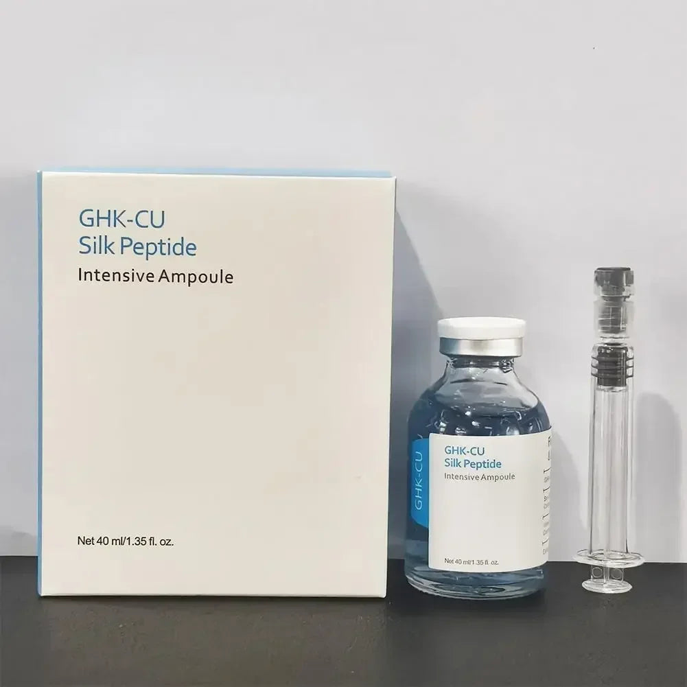 GHK-Cu Blue Copper Silk Peptide Ampoule Serum Moisturizing Firm Revitalize Boost Skin Elasticity Repair Skin Barrier