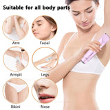 Women Electric Shaver Dual Head Bikini Trimmer Waterproof Body Hair  Trimmer Facial Hair Remover for Bikini Underarm Leg Arm